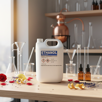 Alcool éthylique / éthanol liquide de qualité cosmétique pour parfums, conditionnement d'un litre, pureté 96%