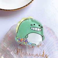 Support rétractable et pliable pour téléphone portable, à motif de dessin animé mignon, flux de liquide, support de téléphone portable, bureau en direct, quicksand