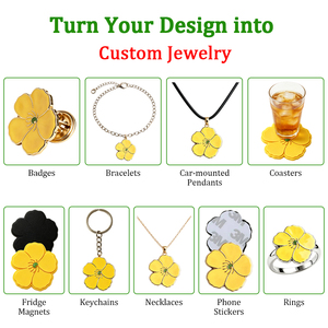 Joyería Personalizada de Tribulus Omanense al por Mayor, Flor Nacional Emiratí, Collar, Anillo y Pulsera de Jazmín Amarillo, Producción Diaria de 100k - Product Image 3