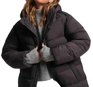 Veste matelassée en toile enduite à col ras du cou unisexe printemps 2025 chaud régulier anti-UV avant Logo Polyester/coton - Product Image 1