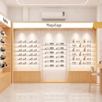 Aménagement intérieur de magasin de maquillage, présentoirs de meubles sur mesure, vitrine cosmétique personnalisée, présentoirs de beauté commerciaux, rénovation de boutique