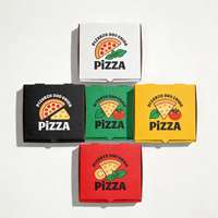 Boîte à pizza personnalisée fine en carton enduit d'argile, avec coins verrouillables, 10 po de longueur x 10 po de largeur x 2 po de profondeur