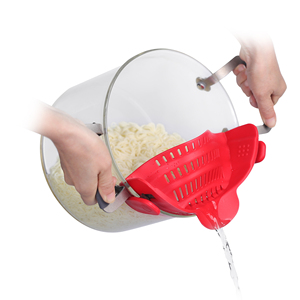 Colino a scatto e a strappo resistente al calore adatto a tutte le pentole e ciotole colino in Silicone Clip su colino per alimenti per pentole pentole - Product Image 5