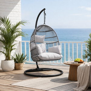 Fauteuil suspendu d'extérieur en acier inoxydable, chaise balançoire de jardin en corde tressée, balançoires de patio, chaises <span class=keywords><strong>à</strong></span> <span class=keywords><strong>bascule</strong></span> d'hôtel pour adultes - Product Image 1