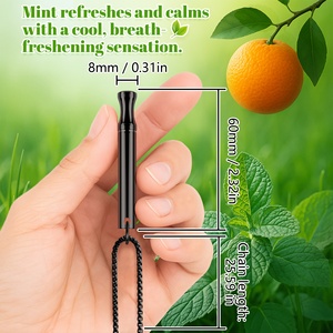 Pochette pour inhalateur anti-panique, produits d'aromathérapie, dispositif d'entraînement respiratoire, cigares à fumer pour hommes, lot de 12 - Product Image 3