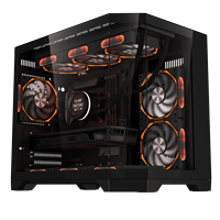 Customizable Gaming Computer Case | Aluminum Alloy MicroATX Mid Tower with Tempered Glass Side Panel in Stock