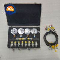 Kit de test de pression hydraulique pour excavatrice Kit de manomètre 4 jauge pour pièces de machines de construction