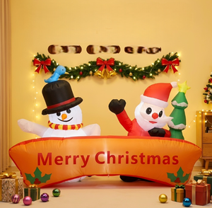 โมเดลเป่าลมซานตาคลอสและตุ๊กตาหิมะแบบกำหนดเองสำหรับตกแต่งคริสต์มาสกลางแจ้ง ลานบ้าน ห้างสรรพสินค้า สำหรับเทศกาลและงานแสดง - Product Image 5