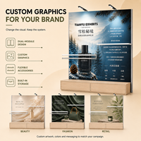 Système d'affichage modulaire universel en aluminium léger, vitrine murale rétroéclairée pour la vente au détail, profil perforé, support facile à assembler