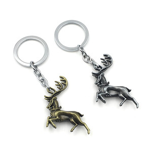 Llavero con distintivo de animal de aleación de zinc envejecida, colgante de emblema familiar surtido, anillo de metal duradero para colección de fans y bolsos - Product Image 6