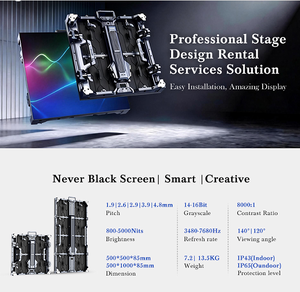 Pantalla LED P3.91 de Alquiler para Exteriores, Alto Brillo, Instalación Rápida, Pantalla de Aluminio Fundido a Presión para Conciertos, Pantalla LED P3.91 para Exteriores - Product Image 2