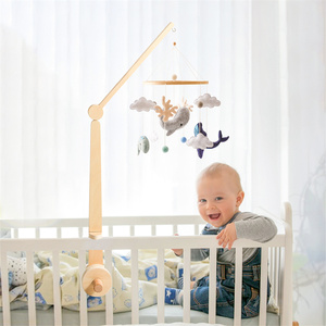 Bopoobo Baby Wooden Bed Bell Holder - Crib Hanging Rattles