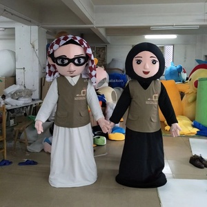 Efun MOQ 1 PC profesional personalizado árabe <span class=keywords><strong>pareja</strong></span> mascota disfraz felpa personaje <span class=keywords><strong>de</strong></span> dibujos animados mascota disfraz para la venta - Product Image 1