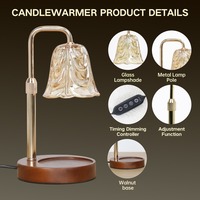 Diffuseur de parfum bougie fondante Lampe de bureau flexible simple à LED réglable alimentée par USB Lumière d'ambiance sans fumée