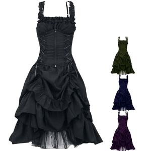 Vendita calda Gothic Gonna a sfera vestito <span class=keywords><strong>da</strong></span> donna Vintage Goth Steampunk retrò principessa di Halloween senza maniche <span class=keywords><strong>film</strong></span> TV - Product Image 3