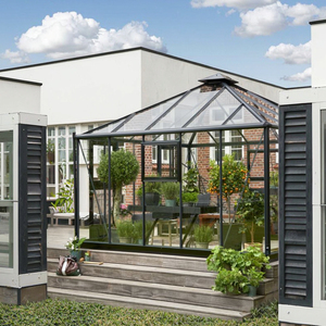 Véranda insonorisée en aluminium moderne pour jardin extérieur Usine directe à bas prix-Solaires de taille personnalisée Maisons pour villas Toit incliné - Product Image 3