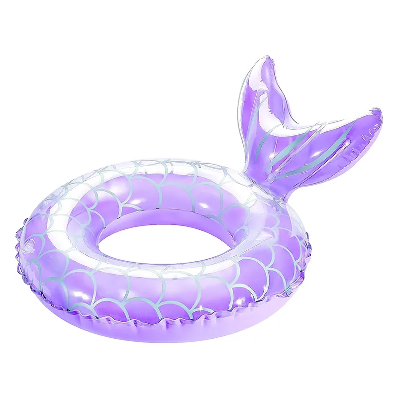 Mermaid Pool Float, Mermaid Tail Shaped Pool Natação Float Tube Ring Floatie, Summer Water Fun Beach Party Toys para crianças Adultos