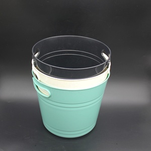 Seau à glace en plastique pour bière, vin <span class=keywords><strong>6</strong></span> <span class=keywords><strong>litres</strong></span> seau à glace pour <span class=keywords><strong>champagne</strong></span> pour fête et bar seau à glace rond - Product Image 2