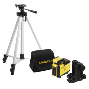 Kit de niveau laser Stanley avec trépied et support, ligne croisée à 360 degrés pour la construction et les projets de bricolage - Product Image 1