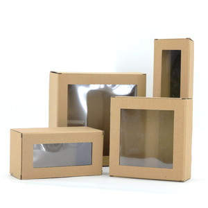 Boîte en carton kraft carrée à fenêtre, non imprimée, OEM, faible MOQ, pliable à plat, auto-scellante, pour savons artisanaux - Product Image 6