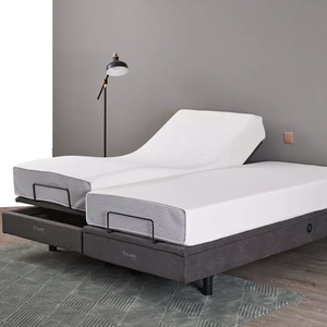 Cadre de <span class=keywords><strong>lit</strong></span> électrique réglable taille <span class=keywords><strong>King</strong></span> pour personnes âgées, base de <span class=keywords><strong>lit</strong></span> électrique intelligente à réglage séparé, <span class=keywords><strong>lit</strong></span> métallique réglable avec massage - Product Image 2