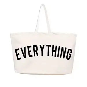 Wholesale Eco Friendly Custom Handbag Women Cute Cotton Canvas Shoulder Tote Bag With Crossbody Strap Multifunctional Handbag