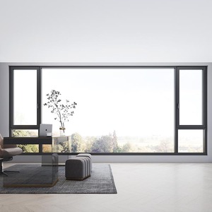 Nouveau design, <span class=keywords><strong>prix</strong></span> compétitif, système de fenêtres oscillo-battantes pour appartement et jardin, fenêtre en aluminium noir à châssis inclinable et pivotant, isolation thermique. - Product Image 3