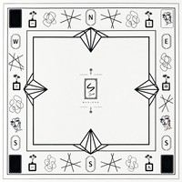 Tuiles de Mahjong Américaines en Acrylique Gravées, Art Abstrait Minimaliste Noir et Blanc, 166 Tuiles avec Jokers, Décoration Esthétique pour la Maison, Cadeau