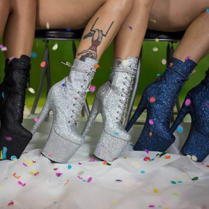 20CM Custom Design Sexy Ladies Booties Ankle Exotic Dancewear Platform Ankle Stripper <b>Boots</b> - Product Image 6