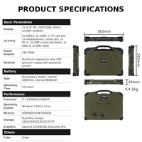 Portátil Totalmente Resistente de 15.6 Pulgadas, RS232, LAN Dual, Portátil Industrial Verde IP65, OEM ODM para Estudios Geológicos, Wi-Fi 6