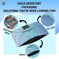 Refermable Comestible Mylar CR Sortie Dispensaire Résistant Aux Enfants Étanche 3.5g/7g/1oz/1lb Haute Barrière Doypack Conteneur Sacs