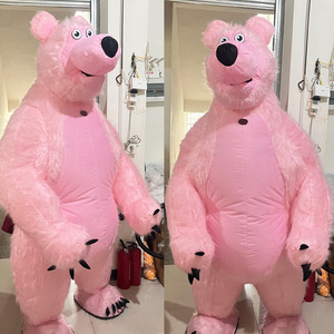 Costume da <span class=keywords><strong>Orso</strong></span> con Peli Lunghi per Adulti, Vestito da Passeggio, Costume da Cartone Animato - Product Image 3