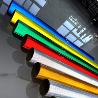 LU Étanche Acrylique Imprimable Diamant Grade Blanc Haute Visibilité Prismatique Film Réfléchissant Rouleaux de Vinyle pour Panneaux de Route