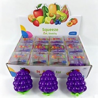 Druivencluster Knijp-speeltje, Langzaam opkomende TPR-blok gevulde fidget toy, Realistisch fruitvormig stressverlichtend cadeau
