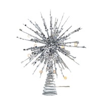 Weihnachtsbaum-Sternaufsatz mit Lichtern, Fünfeckige Form, Moderner Minimalistischer Hängender Schmuck