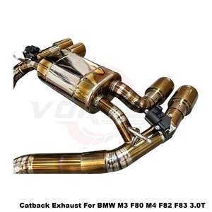 Vortex Golden Titanium Alloy Valved Exhaust System for BMW M3 F80 M4 F82 F83 S55 Performance <b>Kit</b> - Product Image 4