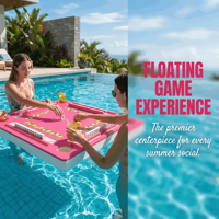 Tapis de table de mahjong flottant de luxe moderne américain - Écologique, imperméable, antidérapant, pliable pour la maison, les soirées poker et le divertissement