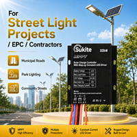 Contrôleur de charge solaire MPPT 3229 3.2V 15A 30W de haute qualité Sukite pour éclairage public extérieur et projets d'ingénierie solaire