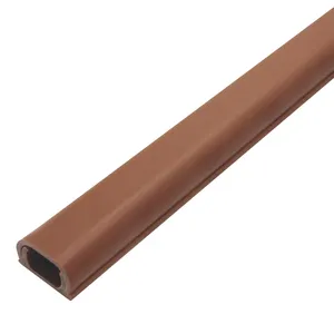 China Factory Square Electrical Conduit 12x8mm Brown High Quality Cable Channel With Sticker