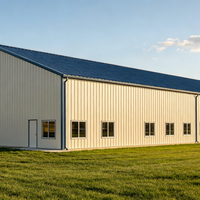 Atelier préfabriqué en structure légère en acier à un étage, bâtiment métallique préfabriqué, entrepôt en acier préfabriqué