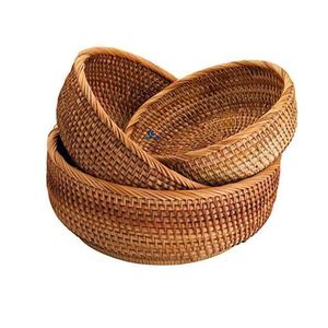 Thanh Cong Handicraft's Natural tejido ratán bohemio diseño moderno estilo mimbre almacenamiento cuencos tapa café tazas decorativas para - Product Image 6