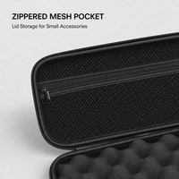 Étui de clavier personnalisé en EVA avec mousse alvéolée, poche en maille zippée, sangles élastiques et boucle de poignet pour projets OEM