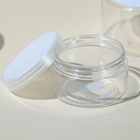 Pots en plastique recyclables de 60g, 100g, 120g, 250g avec couvercle doré pour crème corporelle, emballage cosmétique