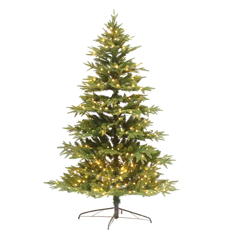 KERVINO 1.8cm PE+PVC mixed automatic encryption Christmas tree LED lighting Christmas decoration
