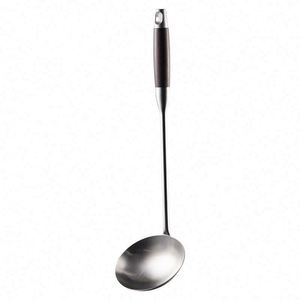 Accessoires de cuisine, spatule, cuillère à soupe, manche en bois, ensemble d'ustensiles de cuisine, outils de cuisine, acier inoxydable, métal, bois - Product Image 3