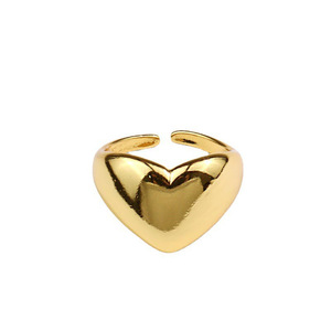 Anillo de corazón de Metal liso Simple para mujeres y hombres, anillo de moda, joyería de fiesta elegante coreana, regalos de pareja - Product Image 6