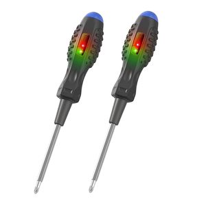 Dual-Switch High-Brightness Industrial Voltage Tester Screwdriver <b>Plastic</b> for Professional Electricians-Open Circuit Detection - Product Image 1