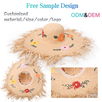 Luxe femmes été plage raphia épaule fourre-tout Crochet sac tissé chapeau de paille ensemble poignée supérieure pochette sacs à main