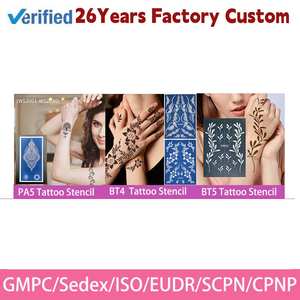 Autocollants de tatouage temporaire personnalisés en usine, pochoirs OEM, taille personnalisée, imperméables, design personnel, visage, main, corps, faux tatouage <span class=keywords><strong>Hanna</strong></span> - Product Image 6