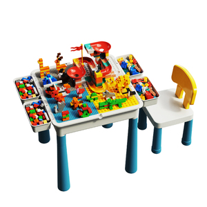 Grosir mainan meja belajar bayi <span class=keywords><strong>multi</strong></span> fungsi blok bangunan anak-anak meja permainan bayi - Product Image 3